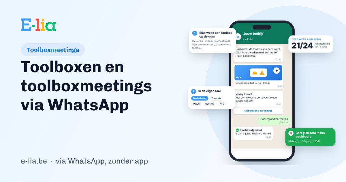 Toolbox via WhatsApp op de gsm